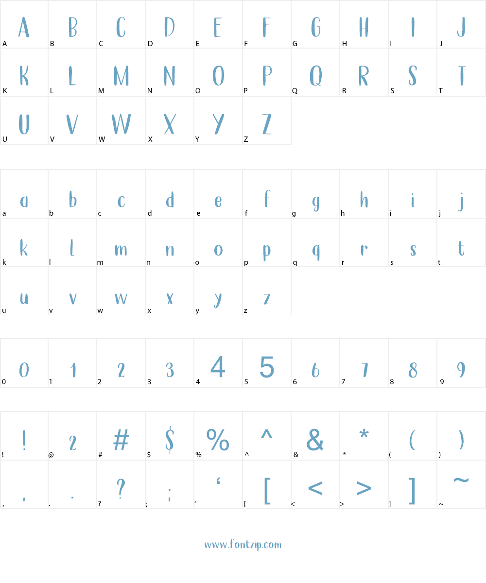 Perfect Day DEMO Font Character